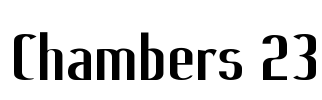 Chambers 23 Font Image