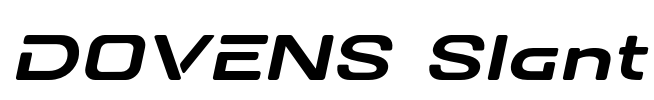 DOVENS Slant Font Image