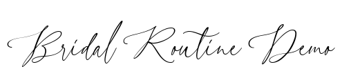 Bridal Routine Demo Font Image