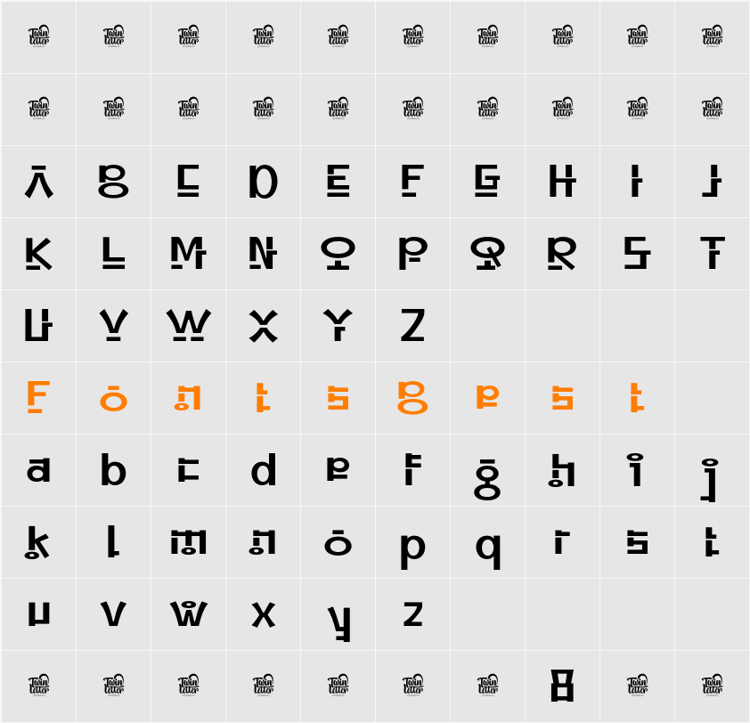 UTONAF Trial Character Map
