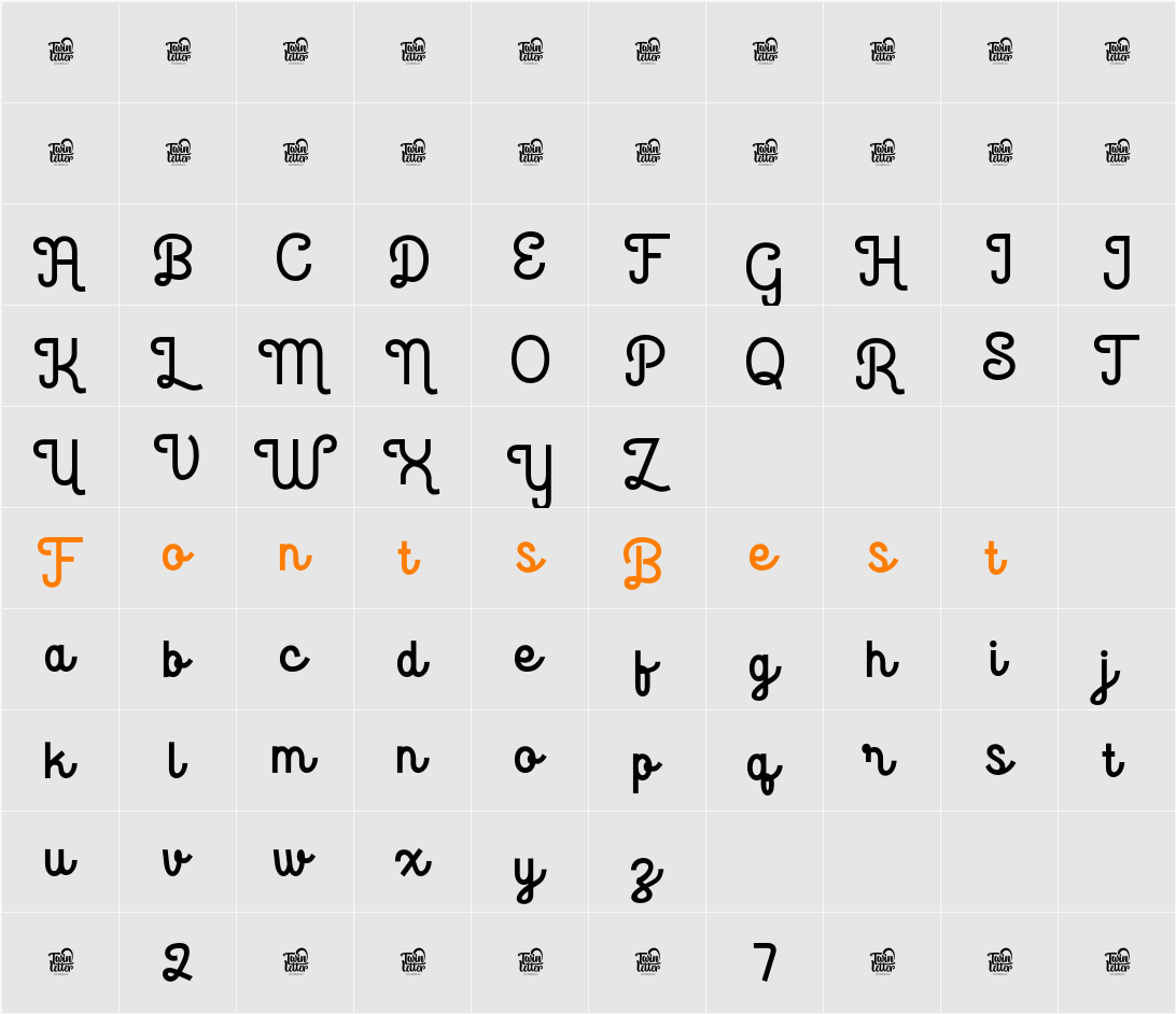 Marically Trial Character Map