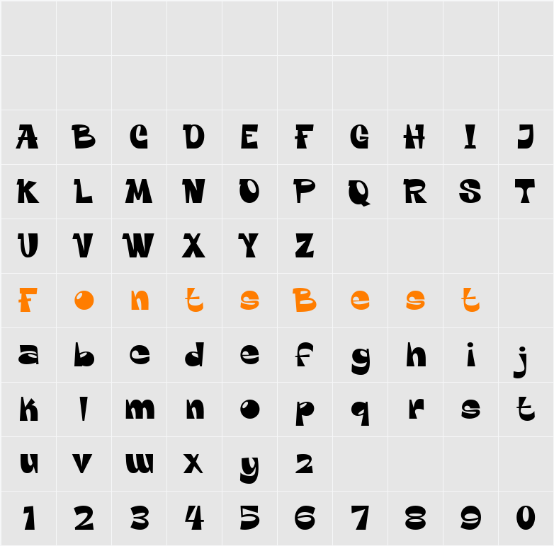 Restco Character Map