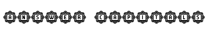 Answer Capitals Font Image