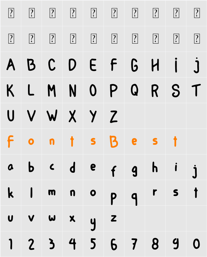 Amrica Seriket Character Map