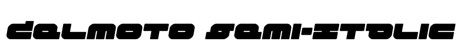 Delmoto Semi-Italic Font Image