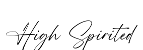 High Spirited Font Image