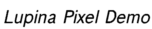 Lupina Pixel Demo Font Image