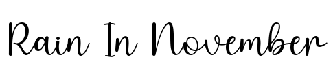 Rain In November Font Image