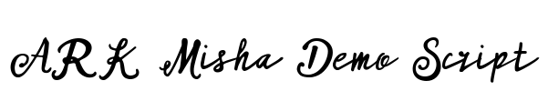 ARK Misha Demo Script Font Image