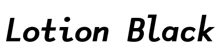 Lotion Black Font Image