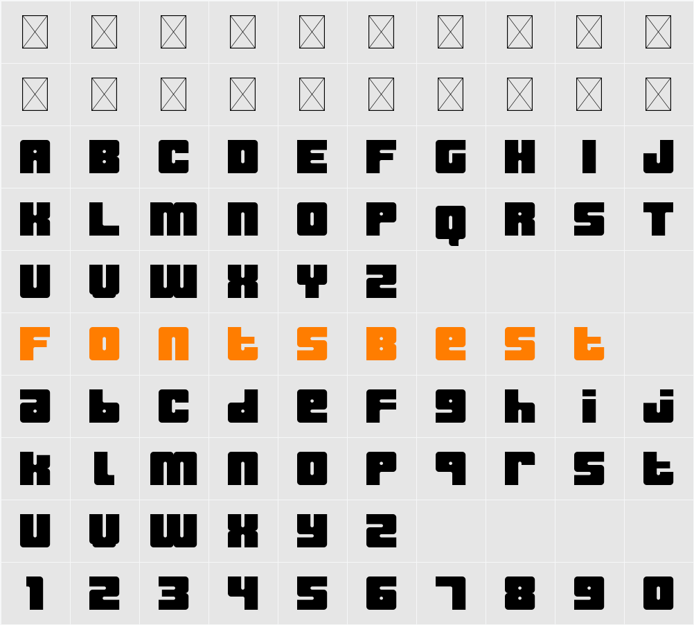 Fizzy Soda Character Map
