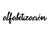 Alfabetización Font Image