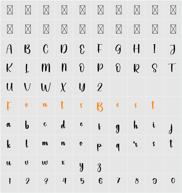 Bunnies Character Map
