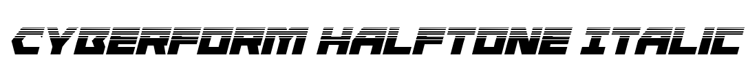Cyberform Halftone Italic Font Image