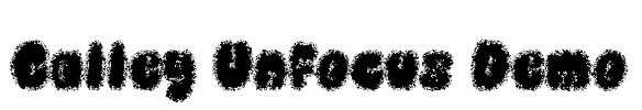 Calley Unfocus Demo Font Image