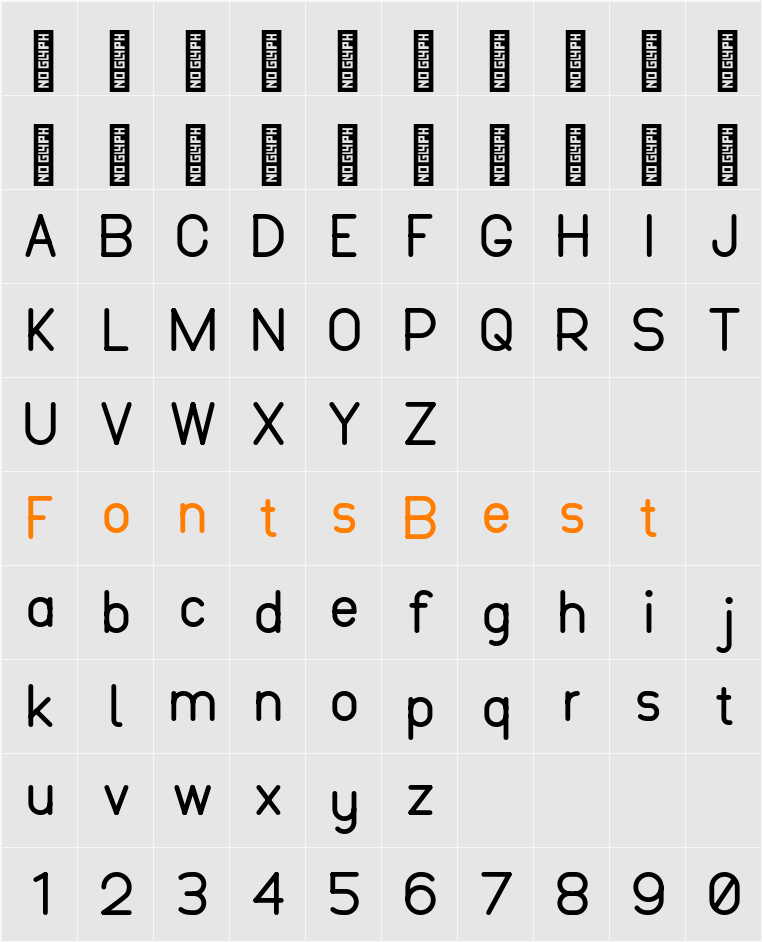 Arcticons Sans Character Map