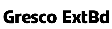 Gresco ExtBd Font Image