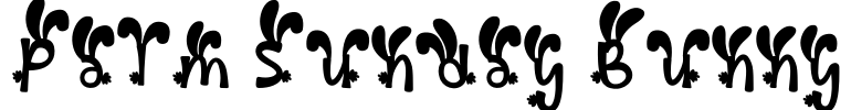Palm Sunday Bunny Font Image