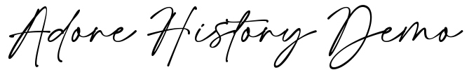 Adore History Demo Font Image