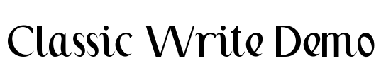 Classic Write Demo Font Image