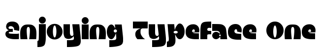 Enjoying Typeface One Font Image