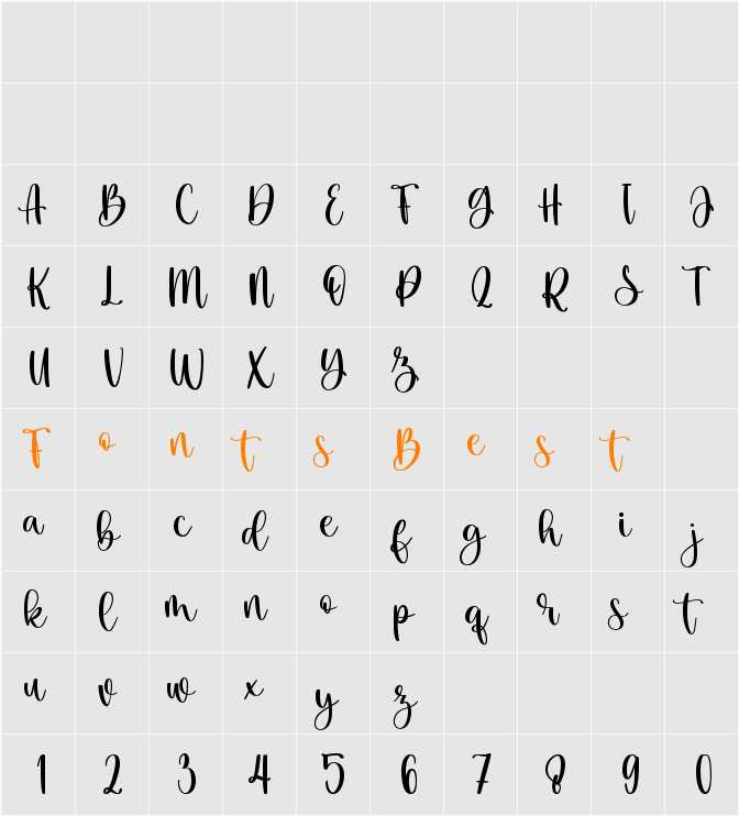 monday Character Map
