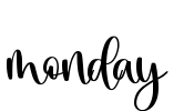 monday Font Image