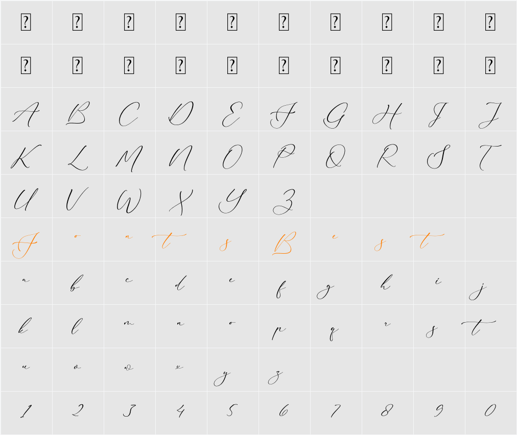 Bidalari Hearter Character Map