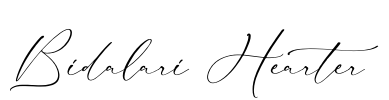 Bidalari Hearter Font Image