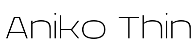 Aniko Thin Font Image