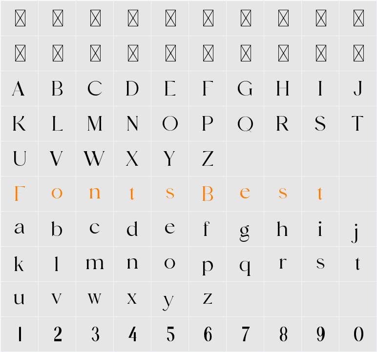 Vigosamine Character Map