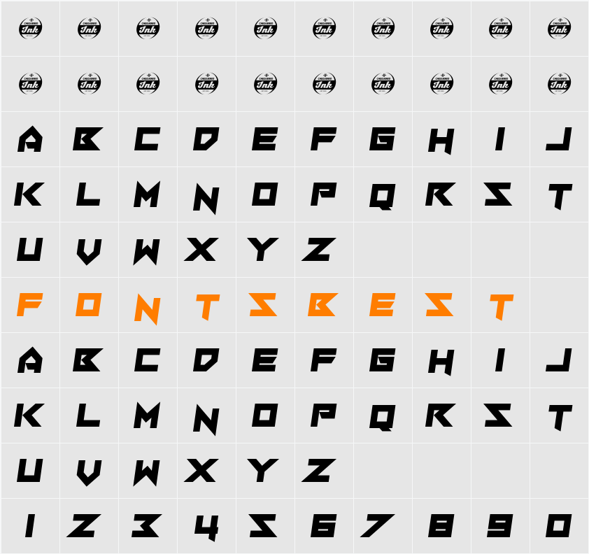 Sacred Hertz Character Map