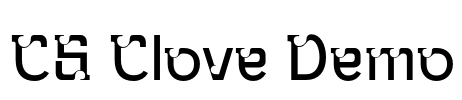 CS Clove Demo Font Image