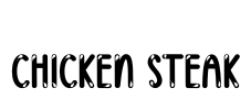 Chicken Steak Font Image