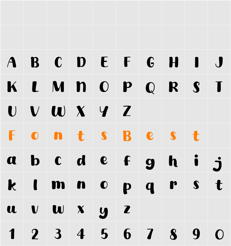 Lemon Shake Shake Character Map