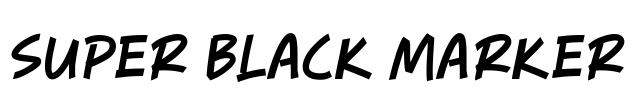Super Black Marker Font Image