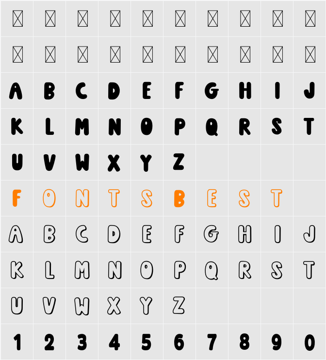 RetroVibes Character Map