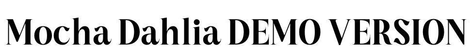 Mocha Dahlia DEMO VERSION Font Image