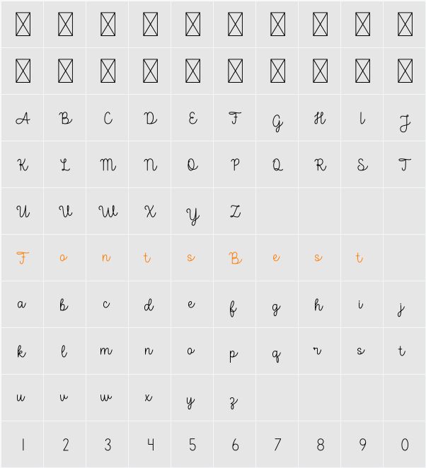 Alice Character Map