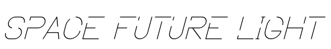 SPACE FUTURE LIGHT Font Image