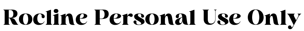 Rocline Personal Use Only Font Image
