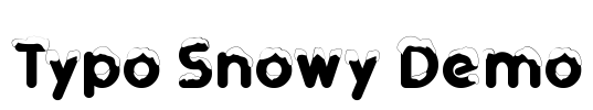 Typo Snowy Demo Font Image