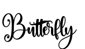 Butterfly Font Image