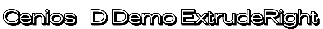 Cenios 3D Demo ExtrudeRight Font Image