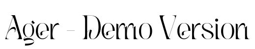 Ager - Demo Version Font Image