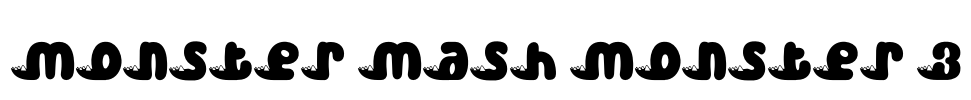 Monster Mash Monster 3 Font Image