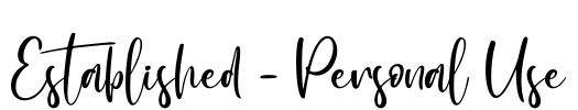 Established - Personal Use Font Image