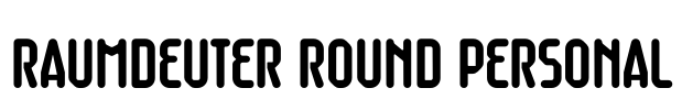 Raumdeuter Round Personal Font Image
