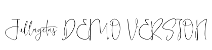 Jullayetas DEMO VERSION Font Image