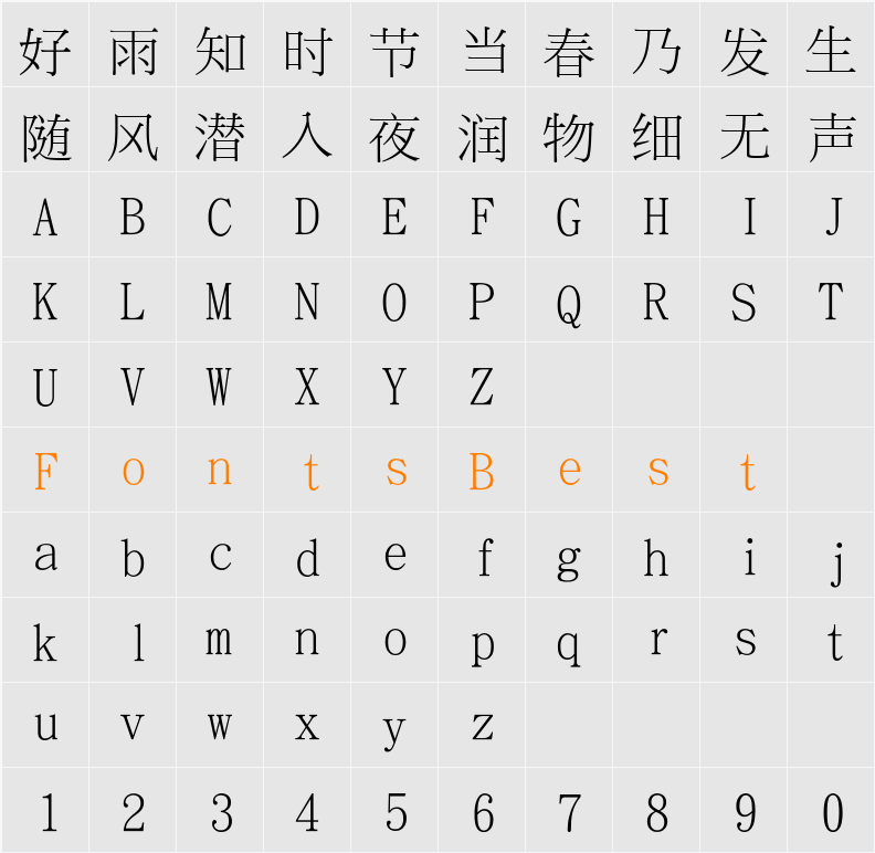 TW-Sung Character Map